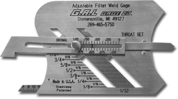 MEDIDOR DE FILETE DE SOLDADURA GAL GAGE CAT-3